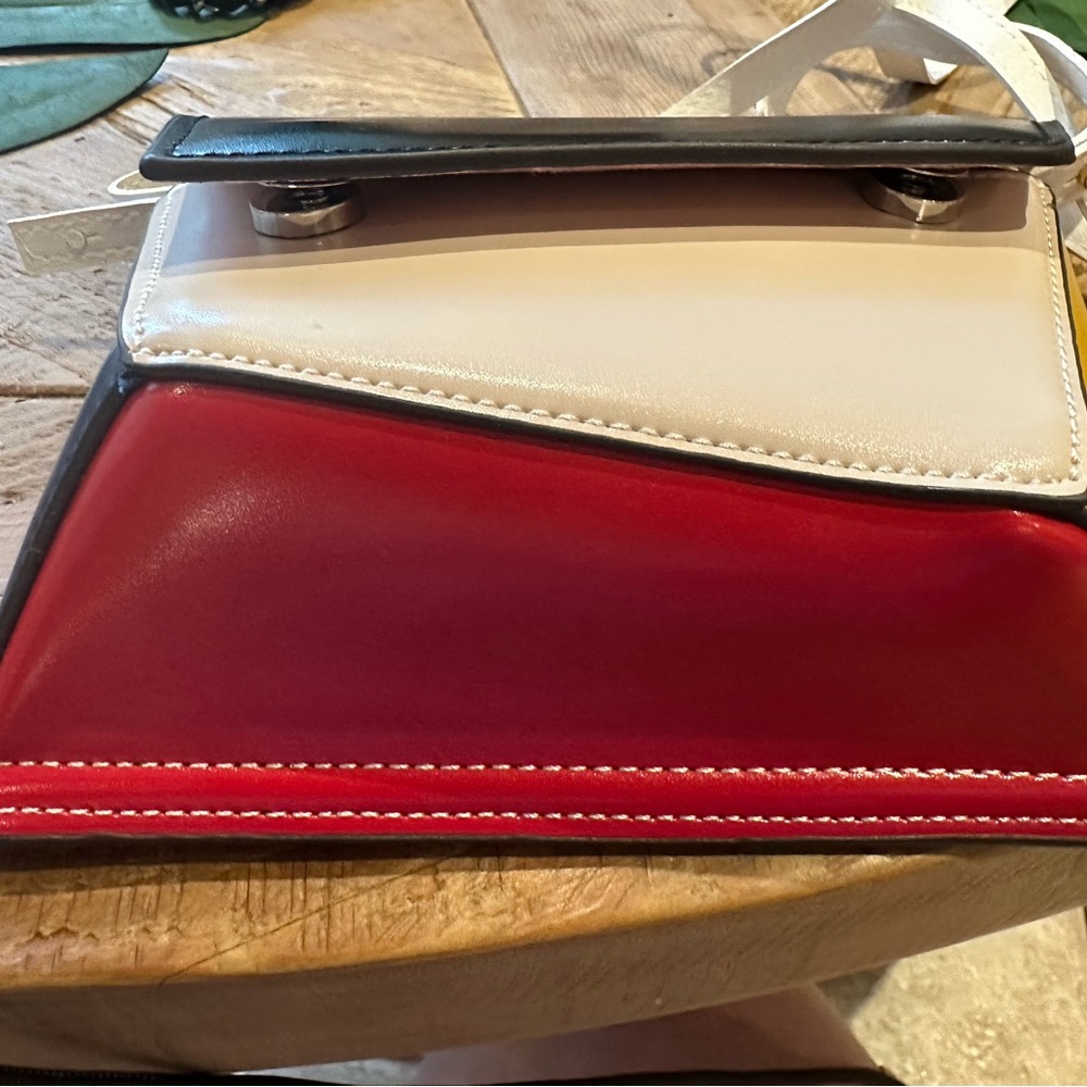 Stylish Red and Cream Women's Bag